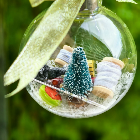 🧵 50 % de réduction – Décoration de Noël à coudre : boule à neige 🎄 | Kit DIY festif, incassable & idéal pour offrir ! ✨