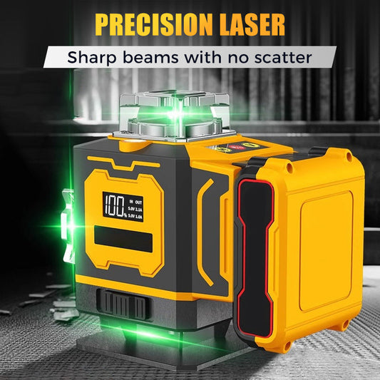 📐🔋 OFFRE LIMITÉE 50% DE RÉDUCTION! Niveau Laser Haute Technologie – Fréquence Variable, Faisceau Sans Diffusion, Épaisseur de Ligne Réglable par Toucher, Télécommande, Écran Lumineux – Indispensable sur les Chantiers 🛠️🏗️