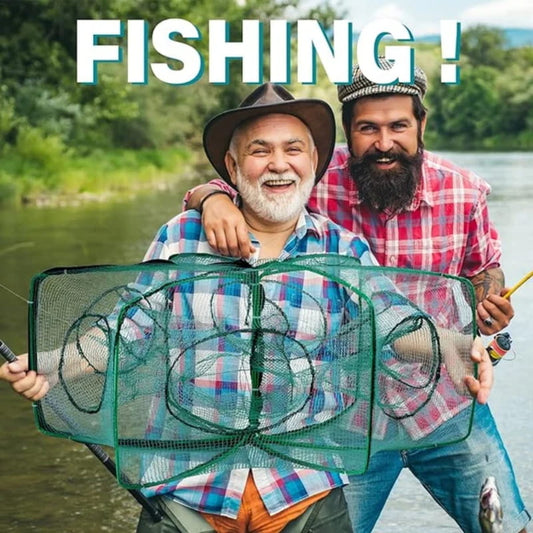 🐟🦀 -60% ! 🕸️Filet de pêche renforcé auto-pliable