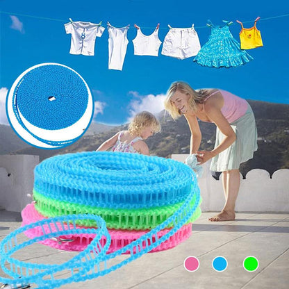🧺🌬️ Corde à Linge Coupe-Vent et Antidérapante – Séchage Rapide, Accroche Sécurisée et Installation Facile