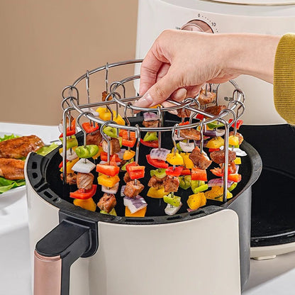 🔥🛒 -50% ! 🍽️Grilles de Cuisson Inox 316 pour Friteuse à Air – Multi-niveaux, Antiadhésives & Faciles à Nettoyer – Compatibles avec la Plupart des Modèles