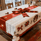 🎄🍽️ Nappe de Noël imprimée en polyester – Motifs festifs, tailles variées et entretien en machine