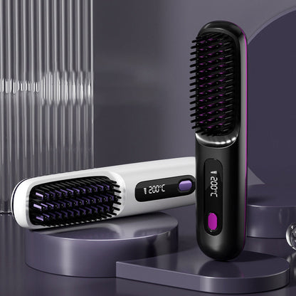 💐50% DE RÉDUCTION ! Peigne chauffant sans fil rechargeable – Utilisez n’importe où 🔋✈️【Offre Flash】