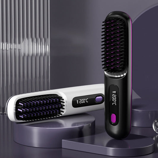 💐50% DE RÉDUCTION ! Peigne chauffant sans fil rechargeable – Utilisez n’importe où 🔋✈️【Offre Flash】
