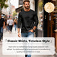 🔥 50 % de réduction immédiate – T-shirt Henley manches longues slim fit pour homme : respirant, élégant & polyvalent ! 👔👕