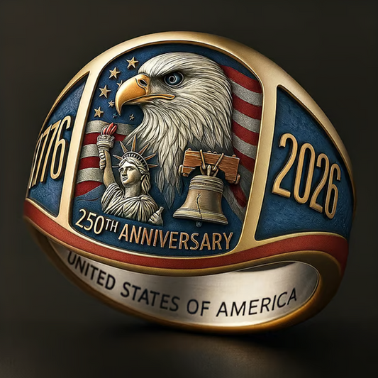 🎁Achetez-en 1, obtenez-en 1 gratuitement🎁 Bague commémorative à l'aigle du 250e anniversaire 1776-2026