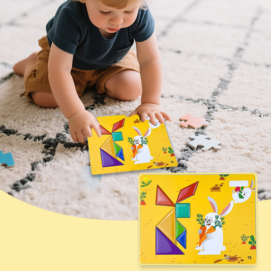 📢📢60 % de réduction !!!🧩🎅Puzzle tangram magnétique de voyage pour enfants