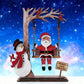 🎅60 % de réduction !!!🔥Acheter 1 Obtenez 1 Gratuit💝✨Décoration de table 3D en bois représentant le Père Noël sur une balançoire