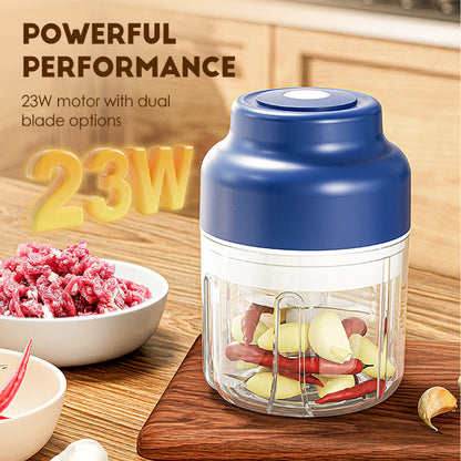 🎄Sale de Noël 70% de réduction !  💖💖 Hachoir Électrique Multifonction 3-en-1 | Hache ail, oignons, noix en un clic🔪【250-320ml | 4-6 Lames】