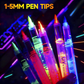 ❤️ 50 % de réduction !!! 🎨 Marqueurs UV Fluorescents pour Soirées et Festivals 👽【8 Couleurs Vives】