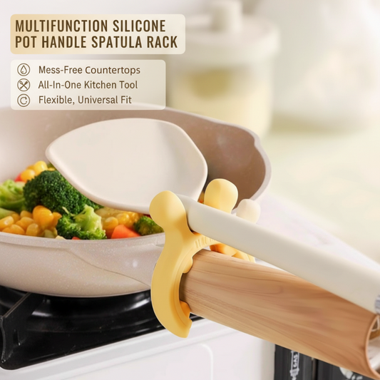 ❤️ 50% de réduction ! 👨‍🍳 Repose-couvercle & spatule multifonction🍳【Silicone résistant】