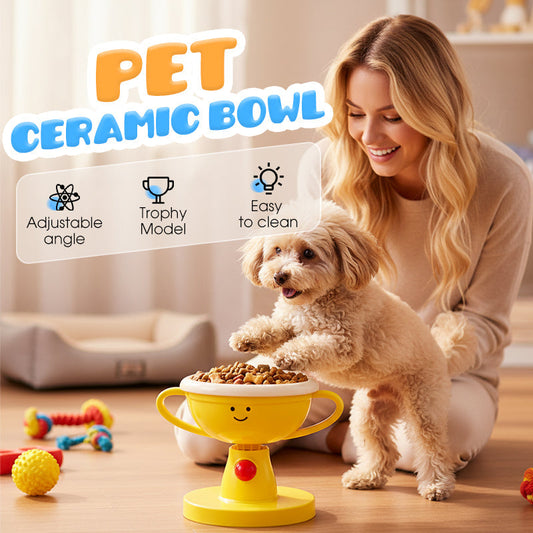 😻⏰ Soldes de Noël 60 % de réduction !!🎁🐶 Mangeoire réglable en forme de trophée pour animaux de compagnie