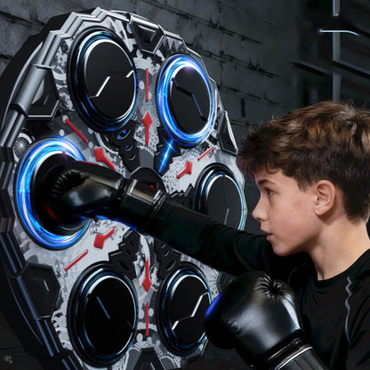 🥊🎵 Cible de Boxe Musicale Intelligente Murale | Bluetooth, Cibles Lumineuses Réactives & Sans Perçage