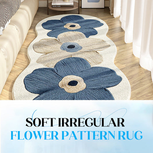 🎅 50 % de réduction – Tapis Floral Irrégulier Ultra Doux ! 🌸🧡 Confort Luxueux & Look Ludique pour Chambre ou Salon ! 🛋️✨