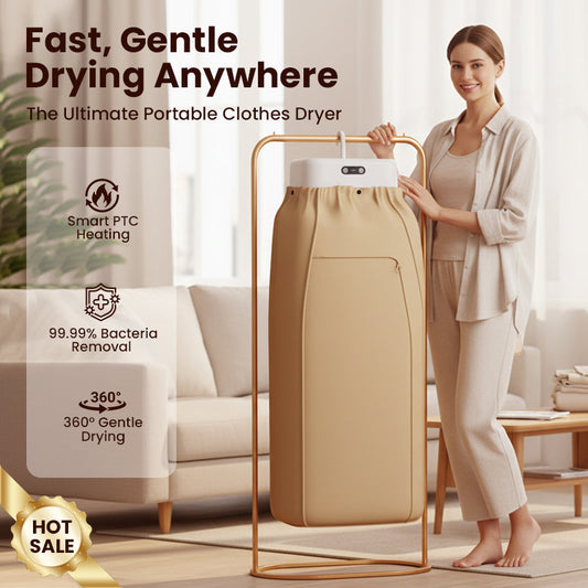 📢📢65 % de réduction !!! ❄️Séchez en un Rythme Rapide : Séchoir à Vêtements Portable 600W PTC - Idéal pour l'Hiver