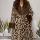 📢📢70% DE RÉDUCTION ! 🐆 Fausse Fourrure Léopard Luxueuse : Manteau Doux à la Silhouette Cintrée 【PROMO HIVER】