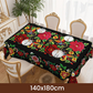 🌸🛒 -50% ! 🏵️Nappe Mexicaine à Fleurs Bord Festonné – Polyester, Anti-Déversement & Imprimé Vibrant
