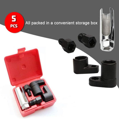 🔧🛒 -50% ! 🚗Lot de 5 Pièces – Clés à Douille Décalées & Fraises à Fileter pour Sondes O2 de Voitures.