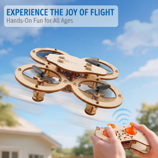 🌳🐞 OFFRE LIMITÉE 50% DE RÉDUCTION! Kit de Drone en Bois DIY pour Enfants – Maintien d’Altitude, Télécommande Réactive, Design Anti-Choc – Des Heures d’Aventure en Plein Air et de Sourires 🚁☀️🍃