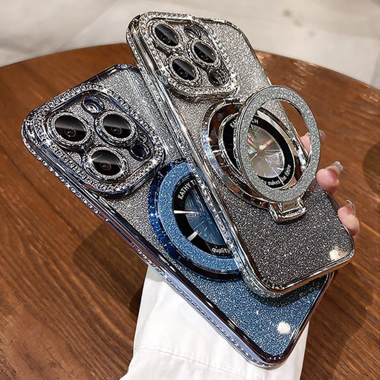 🔥 50 % DE RÉDUCTION !! ✨Coque magnétique à strass pailletés avec support invisible