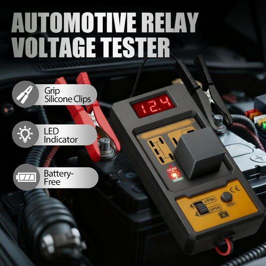 🎉🔌50% de réduction ! Testeur de relais automobile avec écran numérique et LED – Compatible 4/5 broches, connexion sécurisée et lecture instantanée