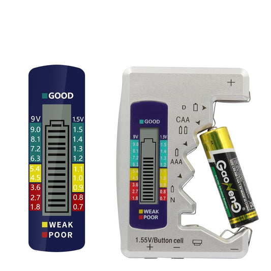 📢📢50% de réduction ! ✨ Testeur de Batteries Universel – Vérifie Piles AA, AAA, 9V, Bouton & Plus en 3 Secondes ! Compact, Précis, Sans Pile ! 🔋⏱️