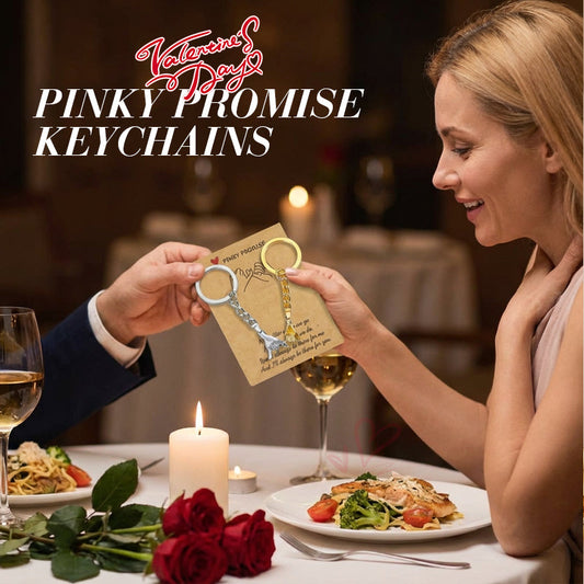 💐50% DE RÉDUCTION ! Porte-clés Pinky Promise – Symbole d’amour éternel 💗🤞【Offre Limitée】