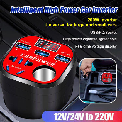 🔋 Alimentation Tout-Équipement Sécurisée - Convertisseur Voiture Intelligent - Protection Surtension & Universel 【Promo -60%】