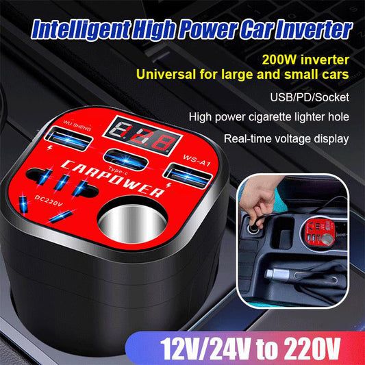 🔋 Alimentation Tout-Équipement Sécurisée - Convertisseur Voiture Intelligent - Protection Surtension & Universel 【Promo -60%】