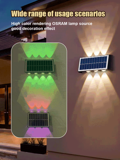 ✨ Lueur Élégante d‘Extérieur | Lampe Murale Solaire Auto | Étanche pour Terrasse/Façade 🌙【-50% Aujourd‘hui】