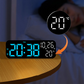 🧠 Moniteur Intelligent de Pièce - Réveil Numérique LED Moderne Affichant Température & Heure - Affichage Clair pour Chambre/Bureau