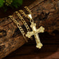 💐50% DE RÉDUCTION ! Collier Crucifix en Or – Motif INRI Très Détaillé ✝️✨【Offre Limitée】