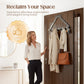 🚪 Gestion d‘Espace Ultime - Porte-Robe 6 Crochets à Fixation Sans Perçage - Gardez Vestibule & Portes Organisés