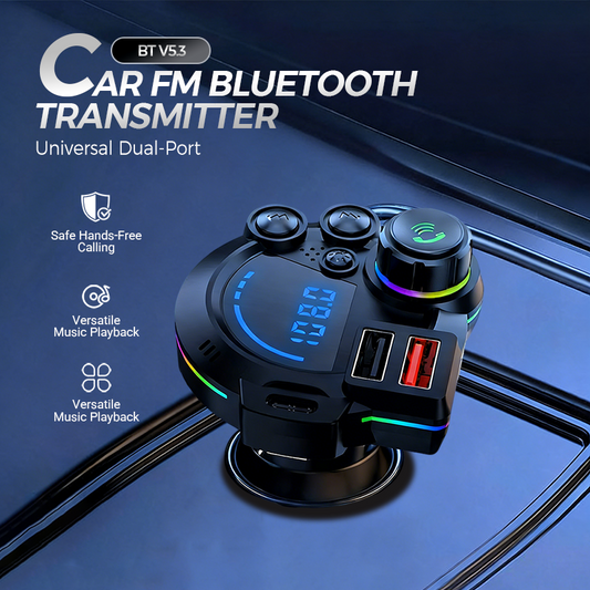 💐50% DE RÉDUCTION ! Transmetteur FM Bluetooth Double Port – Charge Rapide USB & QC3.0 ⚡🔊【Offre Limitée】