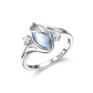 ✨💍 Achetez 1, obtenez 1 gratuit 🔥 Bague géométrique ovale en pierre de lune avec zirconia – Élégance mystique et brillante ! 🌙✨