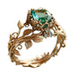 💐 -60% ! Bague Feuille Émeraude Synthétique – Élégance Quotidienne Touche de Vert 💚✨【Saisissez-la】