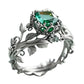 💐 -60% ! Bague Feuille Émeraude Synthétique – Élégance Quotidienne Touche de Vert 💚✨【Saisissez-la】
