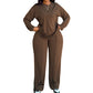 🍂 Confort Absolu & Style | Haut Manches Longues & Pantalon Large | Silhouette Détendue-Chic 👖【Soldes -50%】