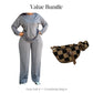 🍂 Confort Absolu & Style | Haut Manches Longues & Pantalon Large | Silhouette Détendue-Chic 👖【Soldes -50%】