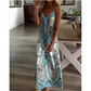 💐 Élégance Rétro Florale | Robe Longue Femme à Col V | Confort et Style Toute la Journée 🌿【Achetez 2 = Livraison OFFERTE】