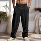 👖 50% DE RÉDUCTION! ✨ Pantalon Homme en Lin – Coupe Droite, Cordon de Serrage & Tissu Respirant Pour Un Style Léger Et Élégant 🌿