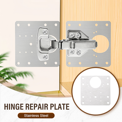 🛠️🚪 Plaque de réparation pour charnière de meuble en acier inoxydable – Installation facile, renfort double face et résistance à la corrosion