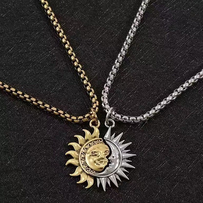 🌞🌙 Contraste Éternel | Pendentif Collier Ensemble Soleil & Lune | Port Quotidien Significatif ✨🔥【-50%】