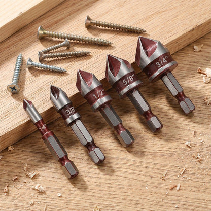 🔥 Best-seller 2026 | Jeu de Forets à Fraiser en Acier au Carbone Pro | Pour Bois, Métal, PVC ⚙️【Précis】