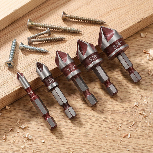🔥 Best-seller 2026 | Jeu de Forets à Fraiser en Acier au Carbone Pro | Pour Bois, Métal, PVC ⚙️【Précis】