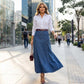 🆕 Nouveauté 2026 | Jupe Longue en Denim Taille Haute 🎀【-59%】