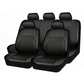 🚗💺 -50% ! 🏅Lot de 9 Housses de Siège Auto – Cuir Synthétique, Compatible Airbag & Ajustement Universel.