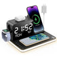 ⚡🔋 -60% ! 🕐Station de Recharge Sans Fil Rapide 7-en-1 avec Horloge – Charge 15W, Multi-Appareils & Éclairage Adaptatif