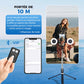 📸✨ Trépied Perche à Selfie Extensible 165 cm | Télécommande Bluetooth, Rotation 360° & Lumière Intégrée