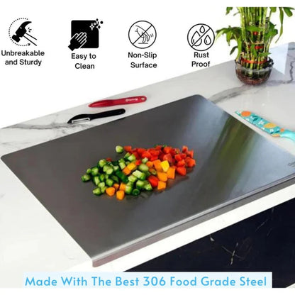 💐50% DE RÉDUCTION ! Planche à Découper Inox – Hygiénique & Antibactérienne 🧼🔪【Offre Limitée】